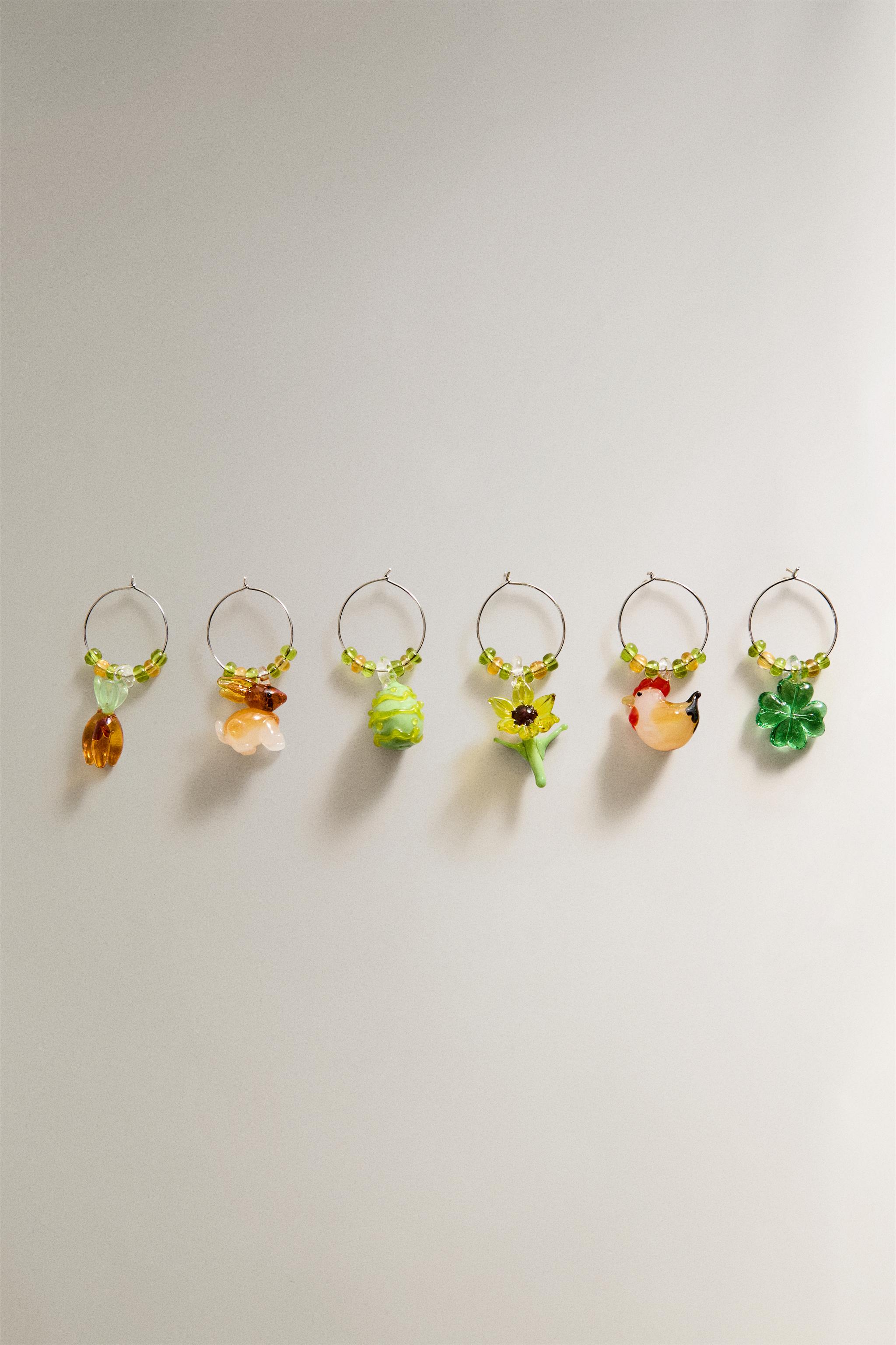 EASTER GLASS CHARMS PACK (PACK OF 6)