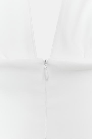 ROBE HALTER JUPE CAPE - Blanc de Zara - Image 6