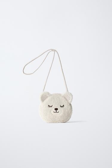 TEDDY BEAR CROSSBODY BAG - Ecru White by Zara