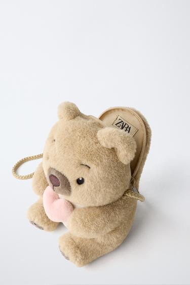 SAC BANDOULIÈRE OURS CŒUR - Marron camel de Zara - Image 3