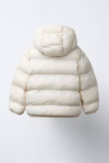 LIGHTWEIGHT HOODED PADDED JACKET - Ecru by Zara - Image 3