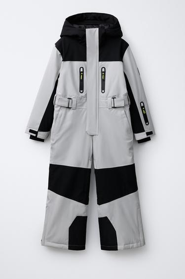 WINDPROOF AND WATER-RESISTANT HOODED JUMPSUIT RECCO® SYSTEM SKI COLLECTION - Світло-сірий Zara