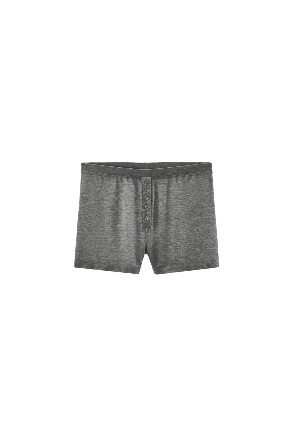LYOCELL BLEND SHORTS WITH BUTTONS - image 3