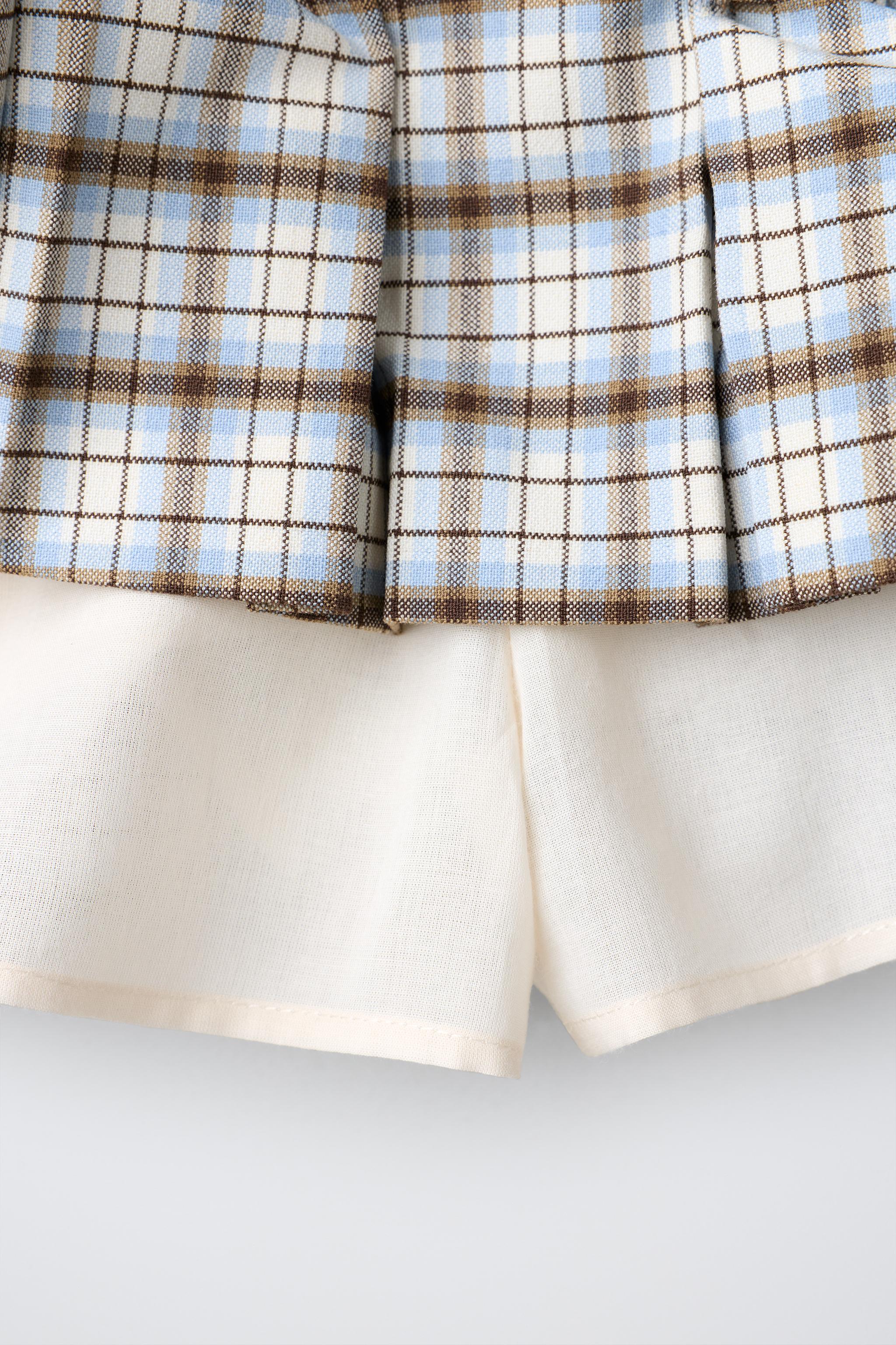 Детские юбки Zara PLAID PLEATED SKORT — фото 5