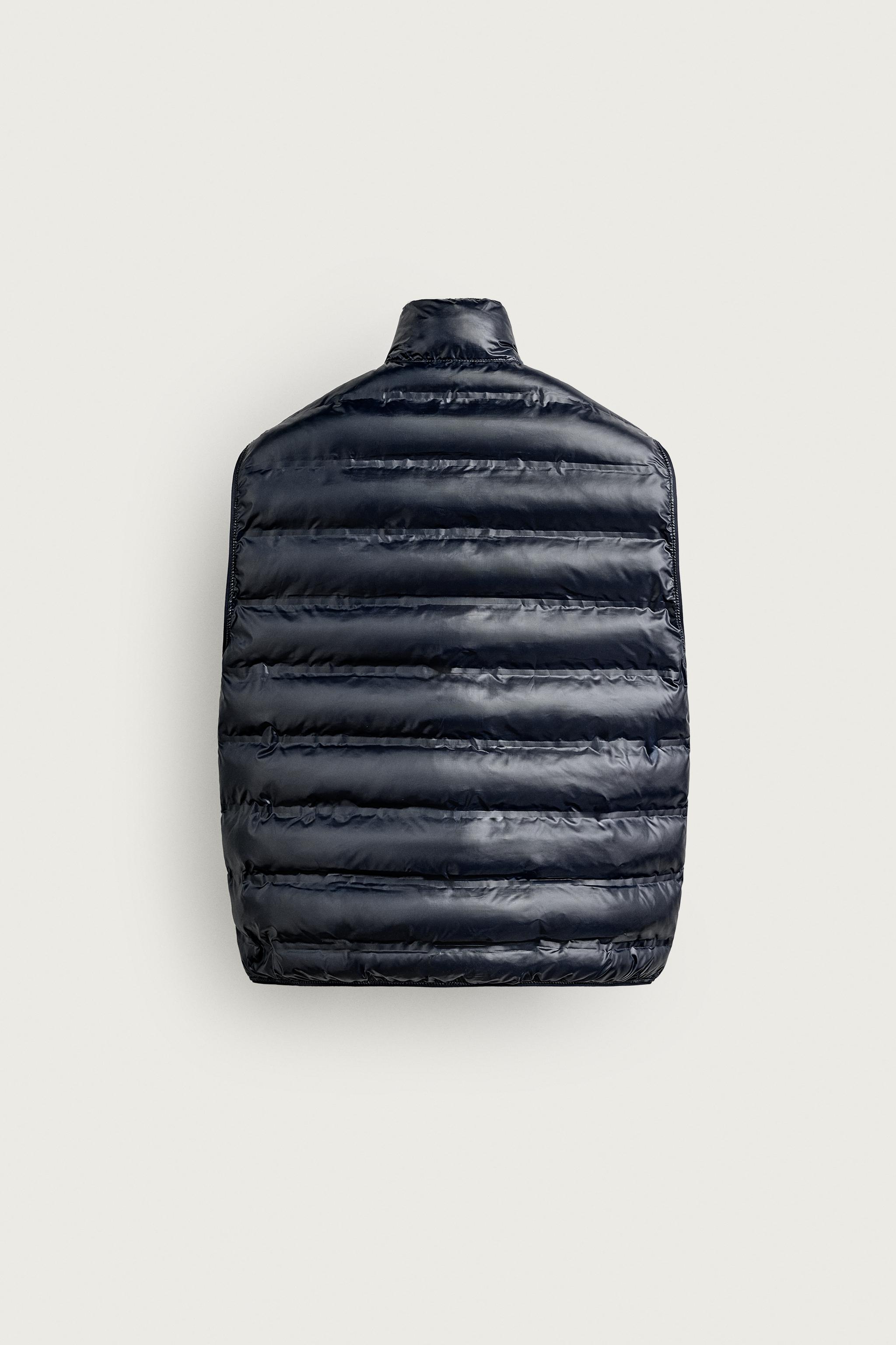 LIGHTWEIGHT WATER REPELLENT PUFFER VEST — Navy blue (alternate view)