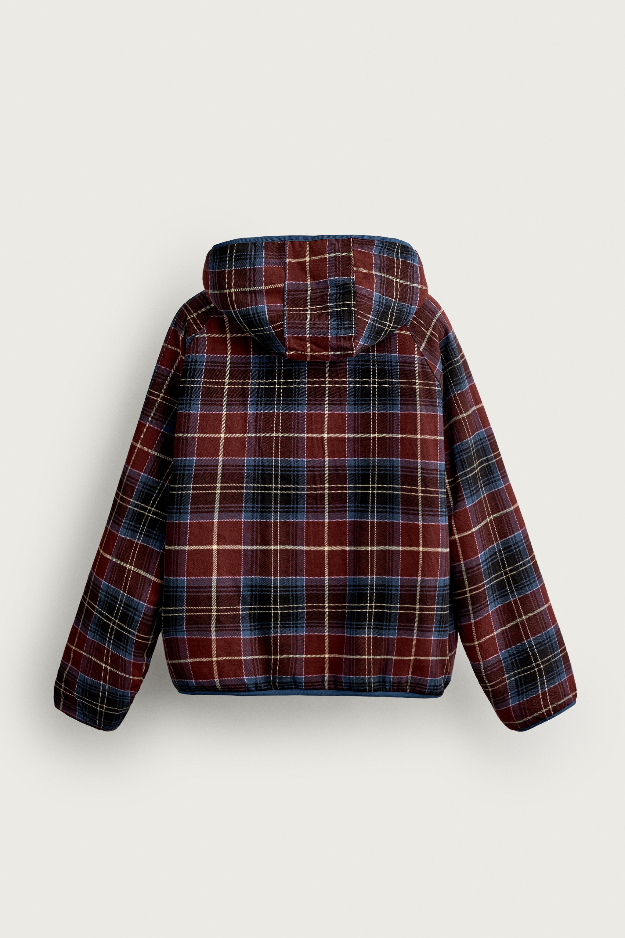 REVERSIBLE CHECK SHEARLING JACKET