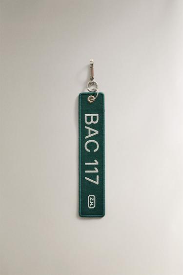 PORTE-CLÉS TOILE BAC 117 RUE DU BAC - Vert de Zara - Image 0