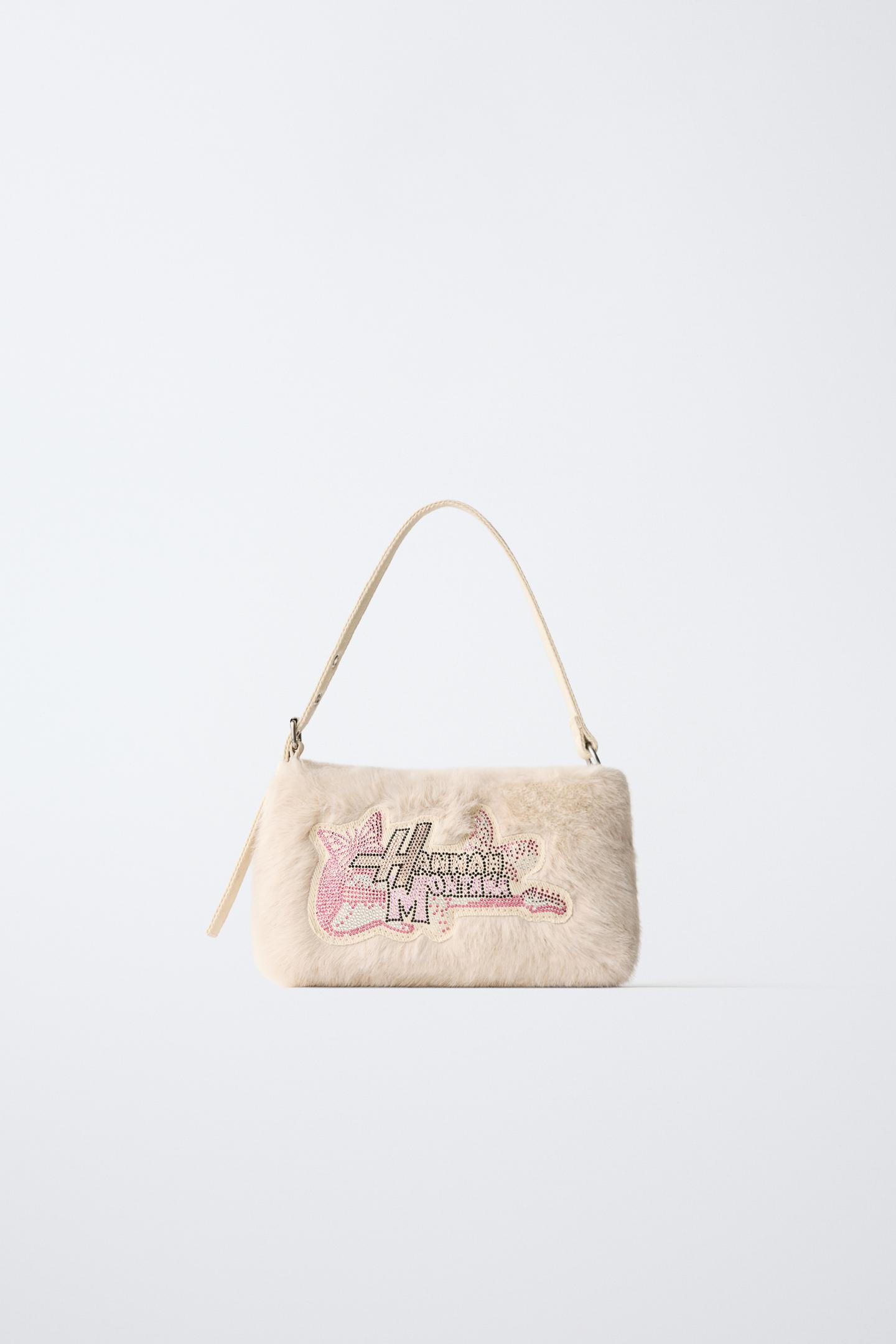 Детская сумка Zara Hannah Montana© Disney Faux Fur Shoulder, цвет: Молочный белый