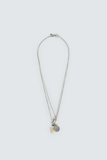 CADENAS ABALORIOS COMBINADOS PACK 2 - Plata de Zara