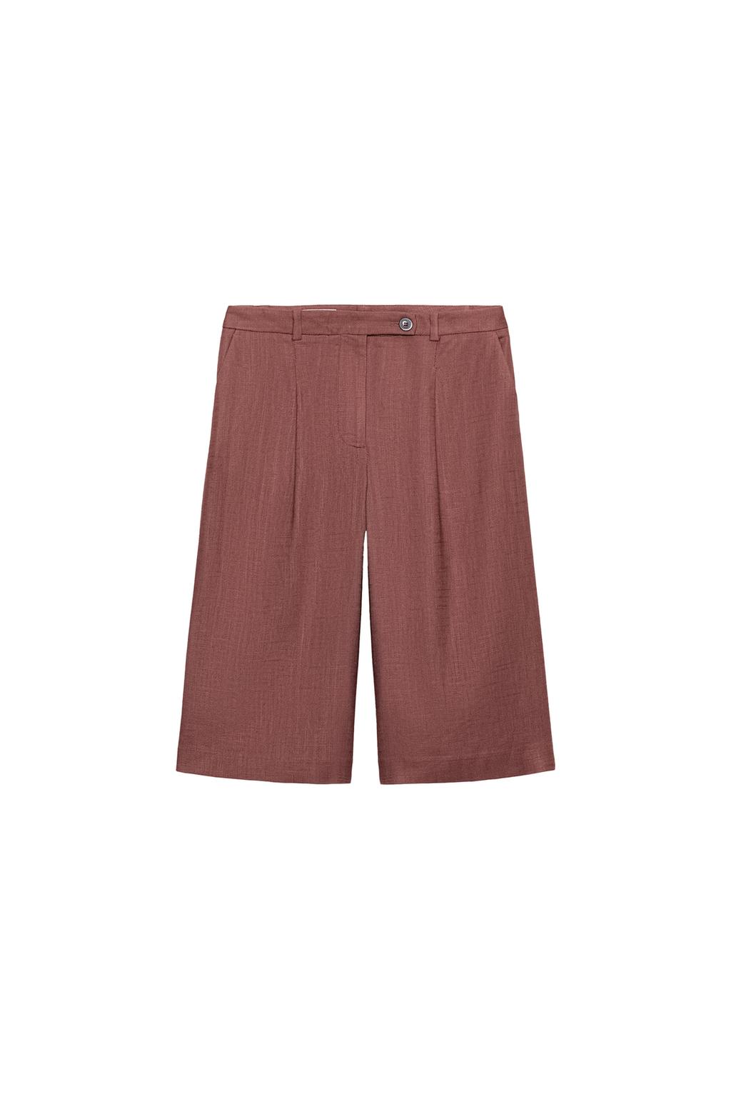 LONG LINEN BLEND SHORTS