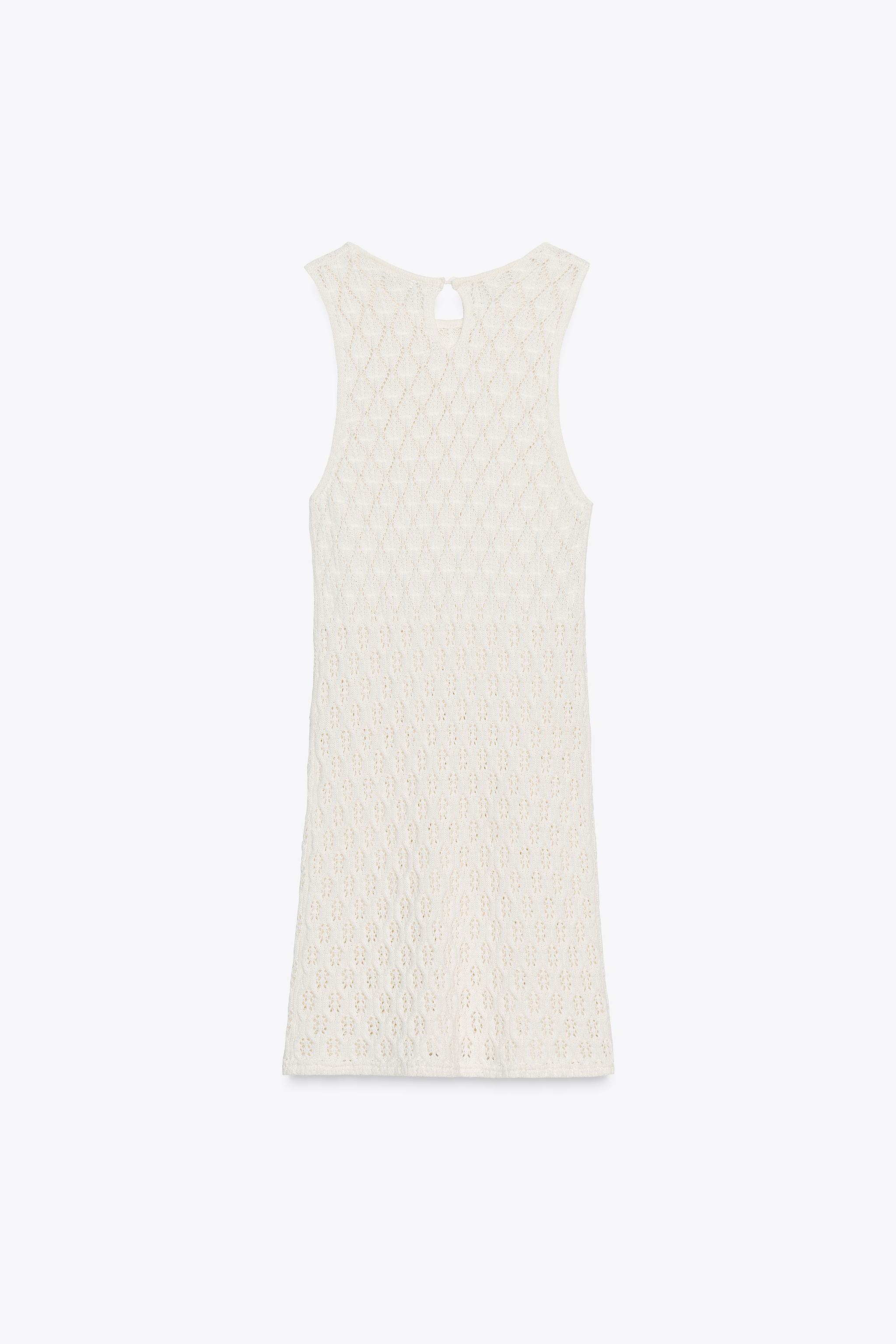 CUTWORK HALTER SHORT DRESS