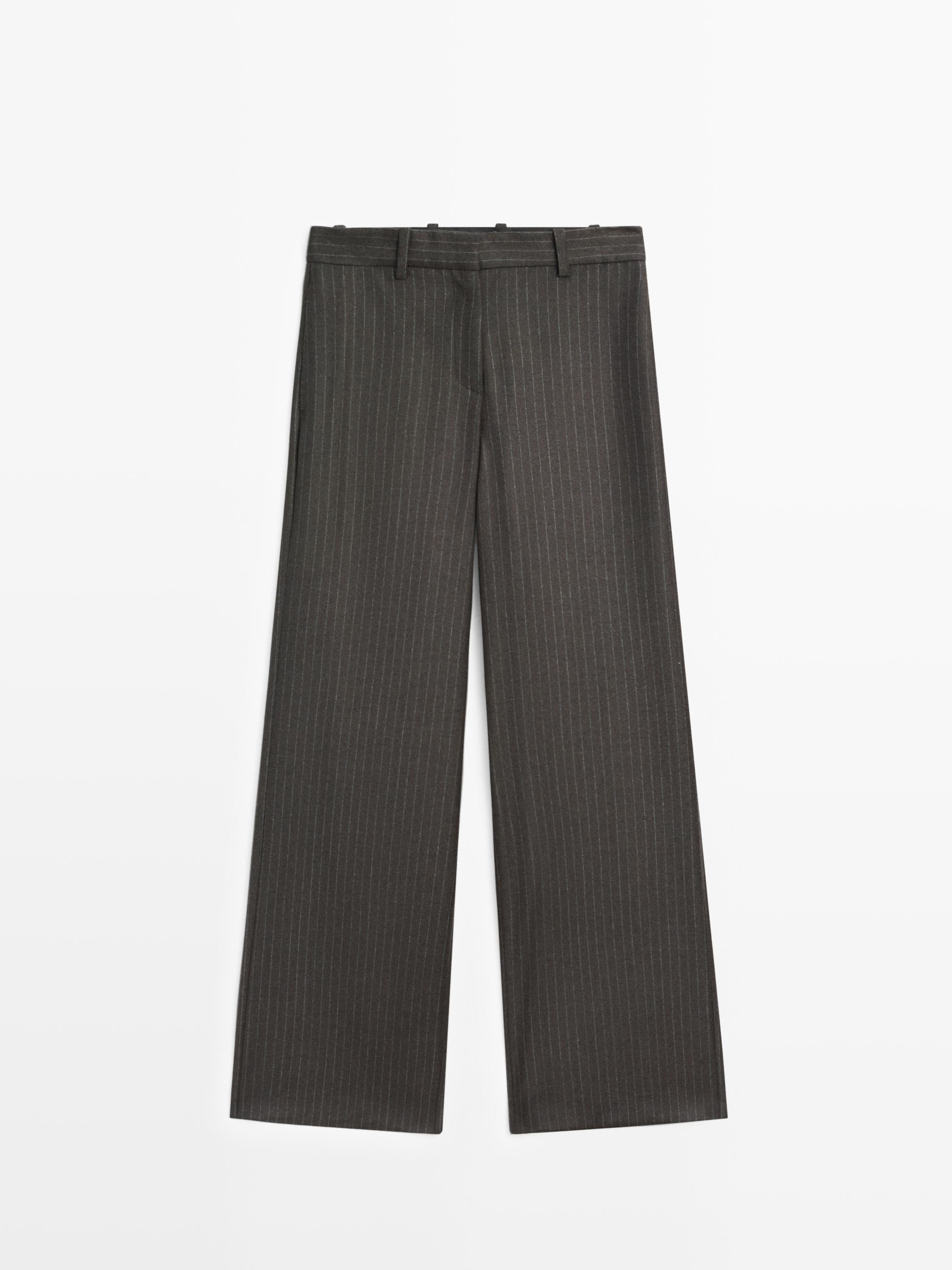 Pantalon à rayures tennis 100 % laine