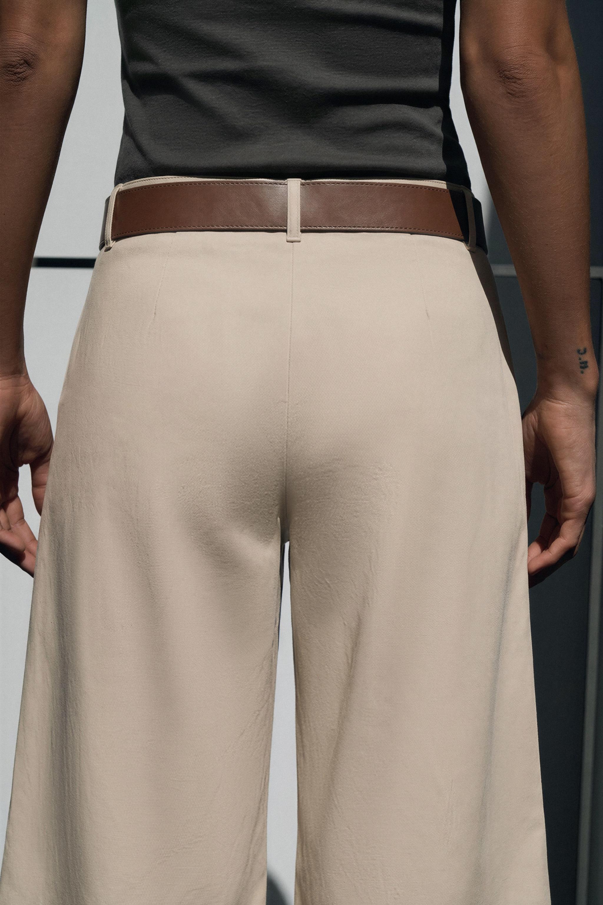 BELTED CULOTTE PANTS