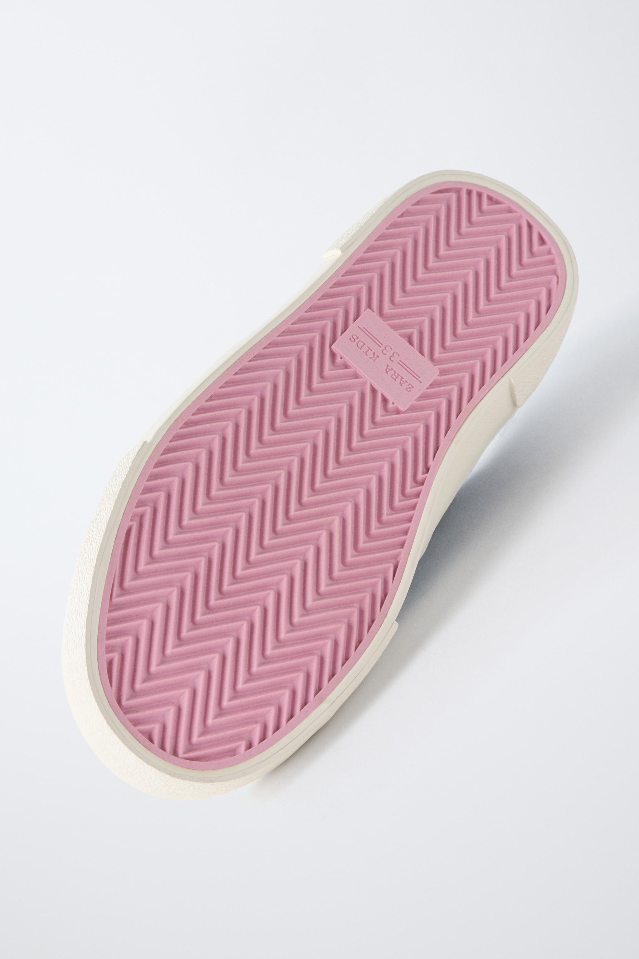EMBROIDERED COTTON SNEAKERS - Lavender blue | ZARA Canada