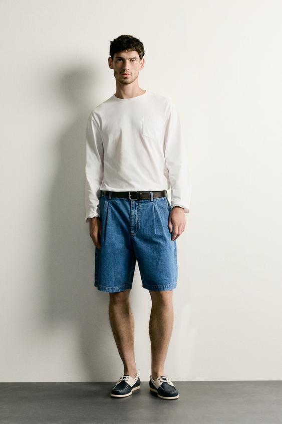 REGULAR FIT LONG SLEEVE T-SHIRT - Oyster-white by Zara - Image 0