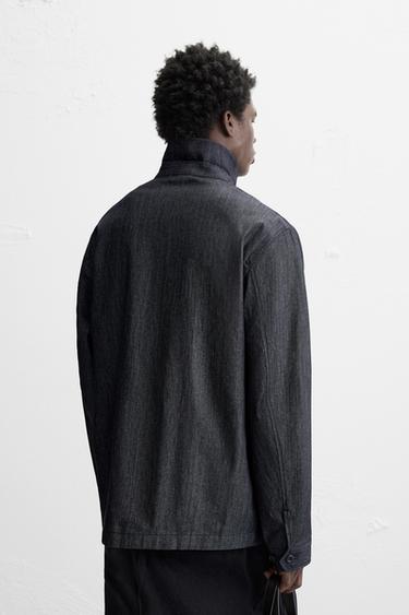 DENIM POCKET OVERSHIRT - Indigo by Zara