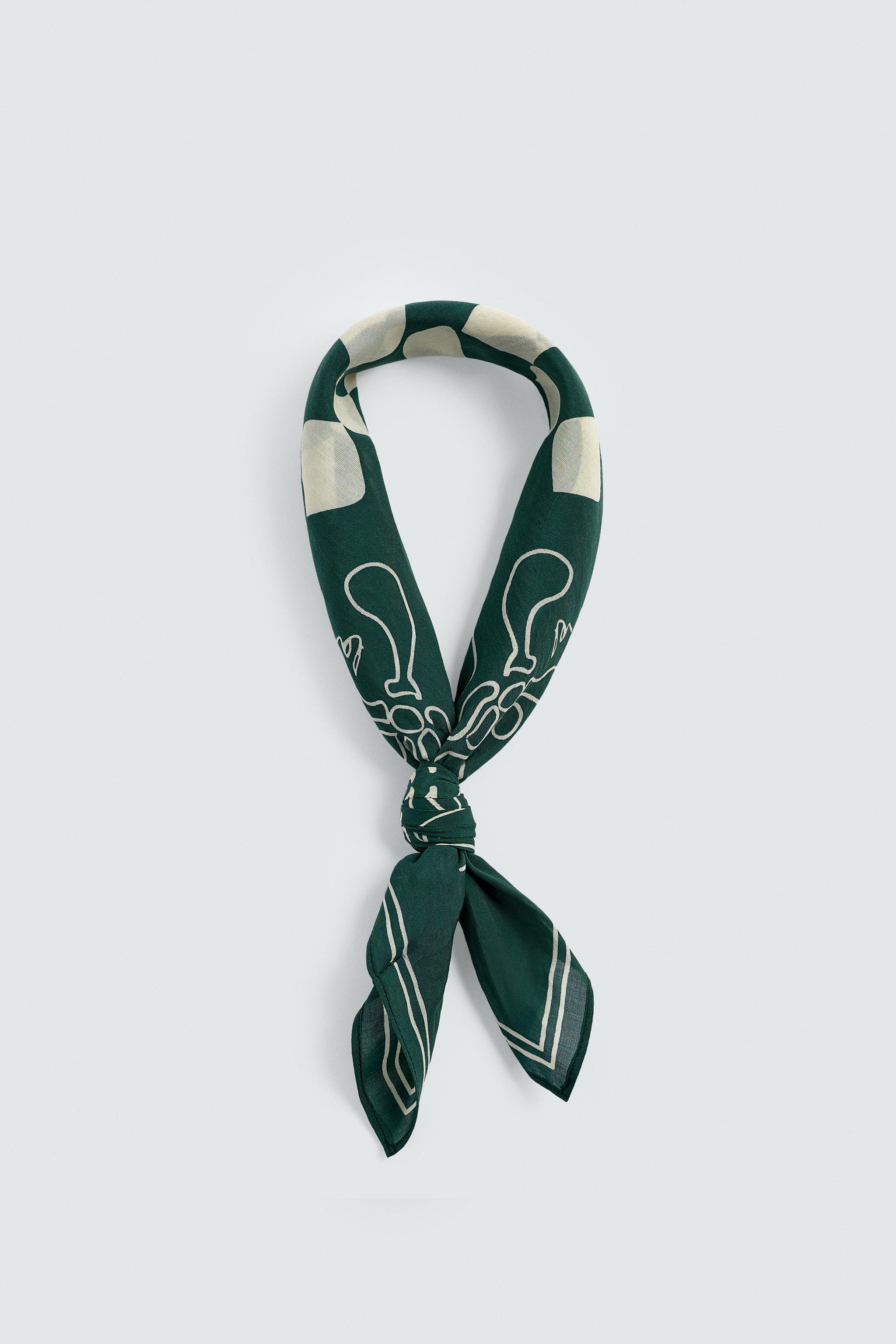 CONTRAST PRINT BANDANA - Gray / Blue | ZARA Canada