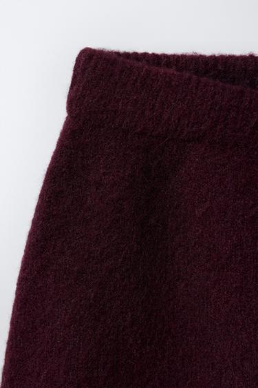 KNIT SKIRT - Wine by Zara - Image 2