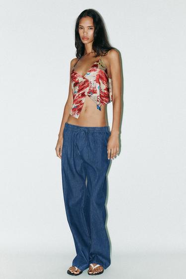 REVERSIBLE ASYMMETRIC PRINTED TOP - Multicoloured by Zara - Image 0