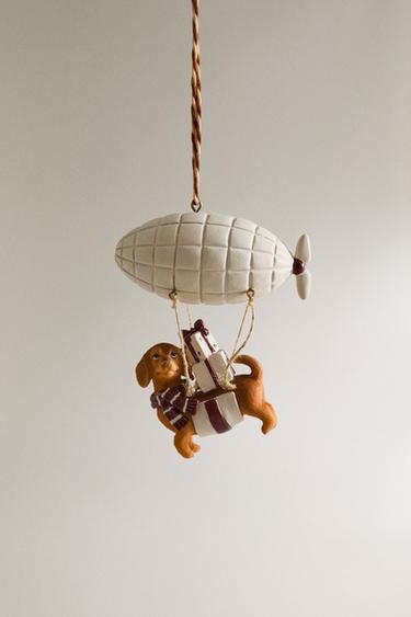 DOG BALLOON CHRISTMAS TREE DECORATION - Brown by Zara - Image 0