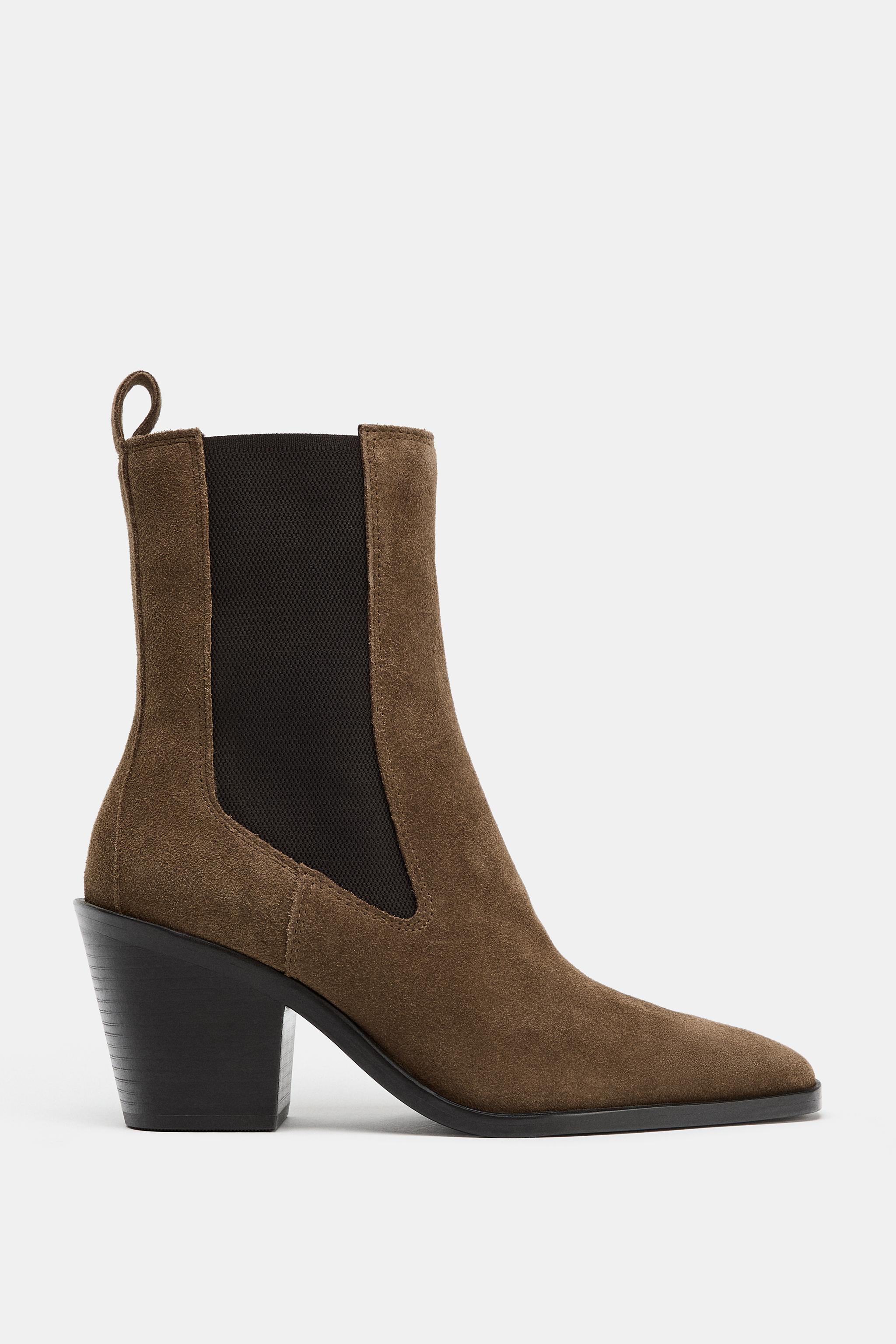 ZARA レザーチェルシーブーツ　ベージュ サイドゴアブーツ 新品 ZARA ボリュームソールチェルシーブーツ 27 5cm 43 メンズ