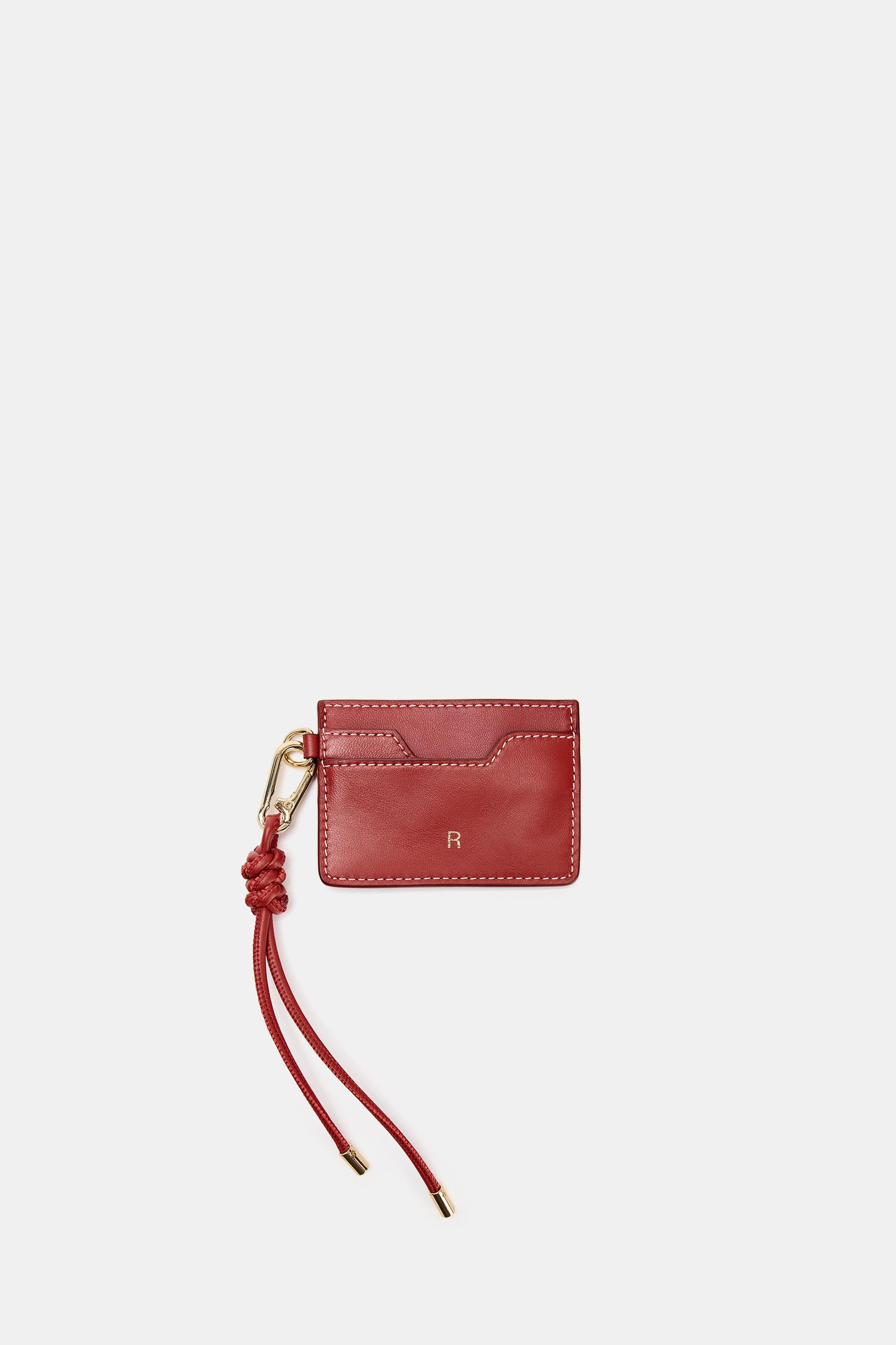 LEATHER CARD HOLDER WALLET - Red | ZARA United States