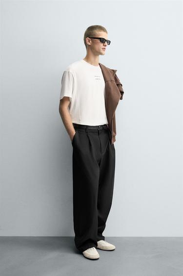 T-SHIRT WITH CONTRAST LABELS - White de Zara - Image 3
