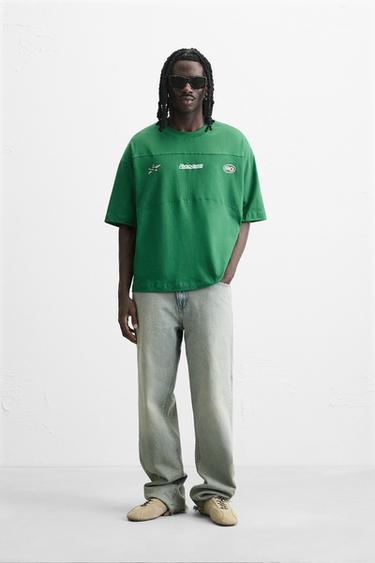 NET STRIPE T-SHIRT - Green by Zara - Image 0
