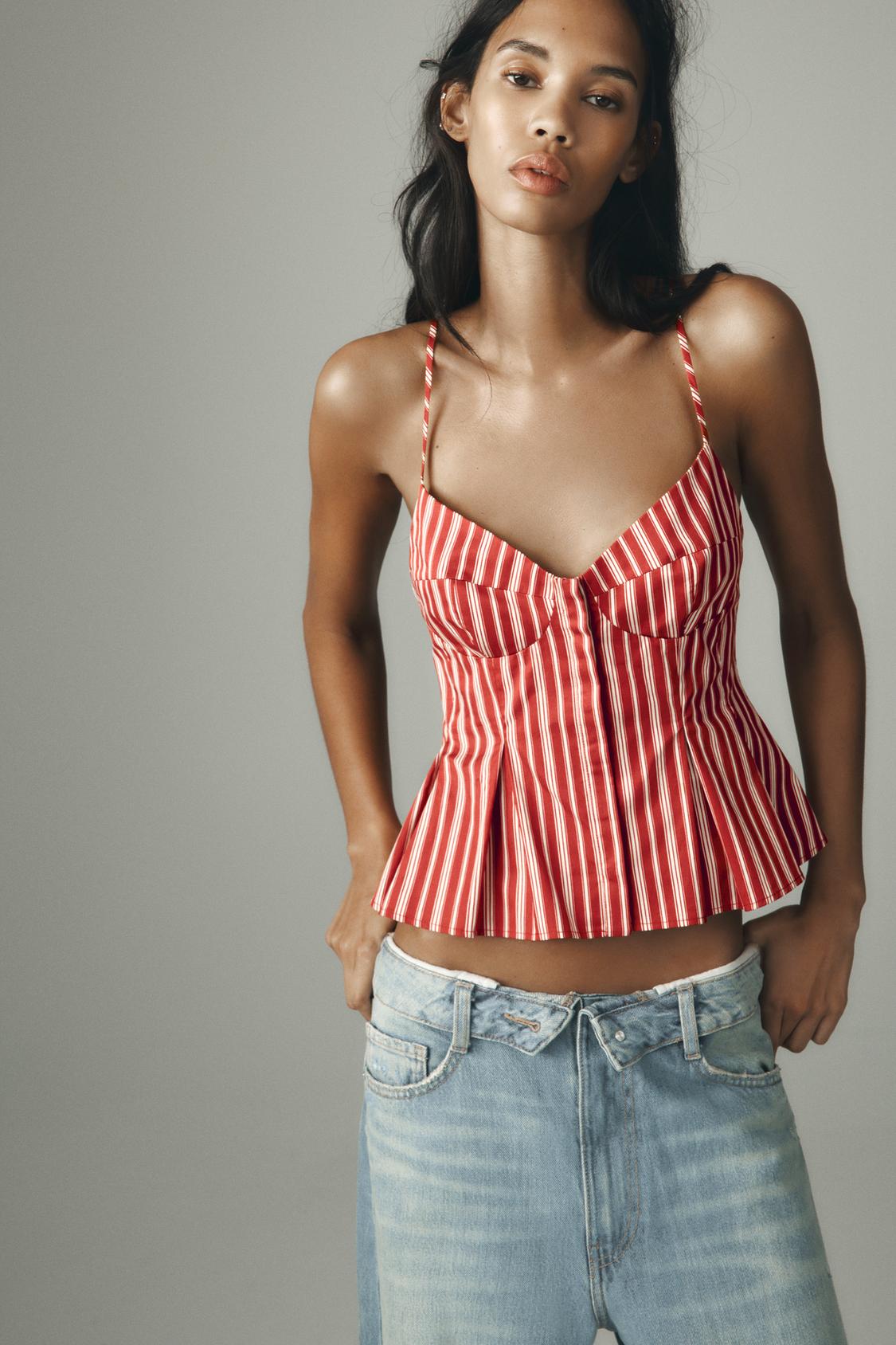 PLEATED POPLIN TOP