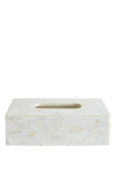 MOTHER-OF-PEARL EFFECT TISSUE BOX - Light beige by Zara