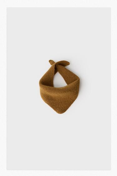 Zara TRIANGULAR KNIT BANDANA - Ocher