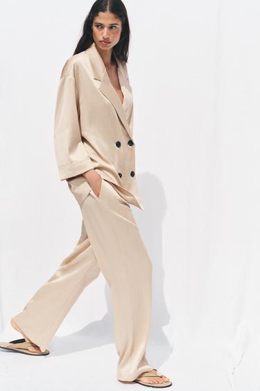 PANTALON LARGE EFFET FROISSÉ - Cave de Zara - Image 3