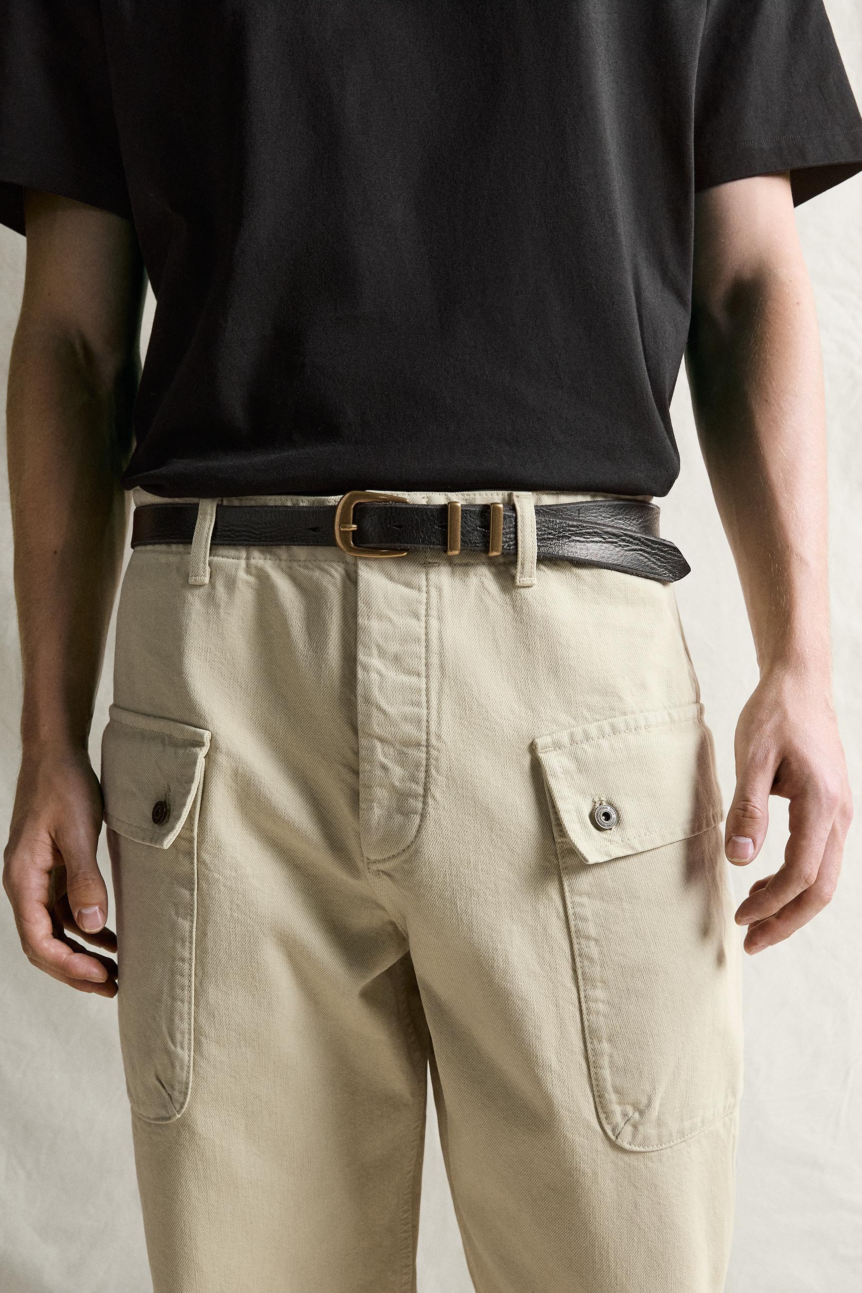 Zara RELAXED FIT KARGO PANTOLON görsel 5