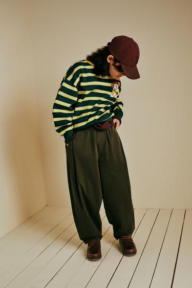 BALLOON TROUSERS WITH PLEATS - Mid-green by Zara