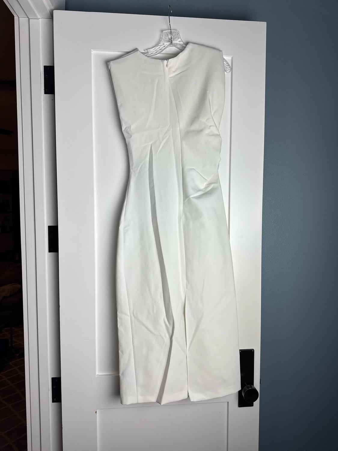 VESTIDO MIDI CREPE HOMBRERAS - Image 2