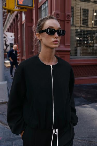 SOFT BOMBER JACKET - Black by Zara - Image 2