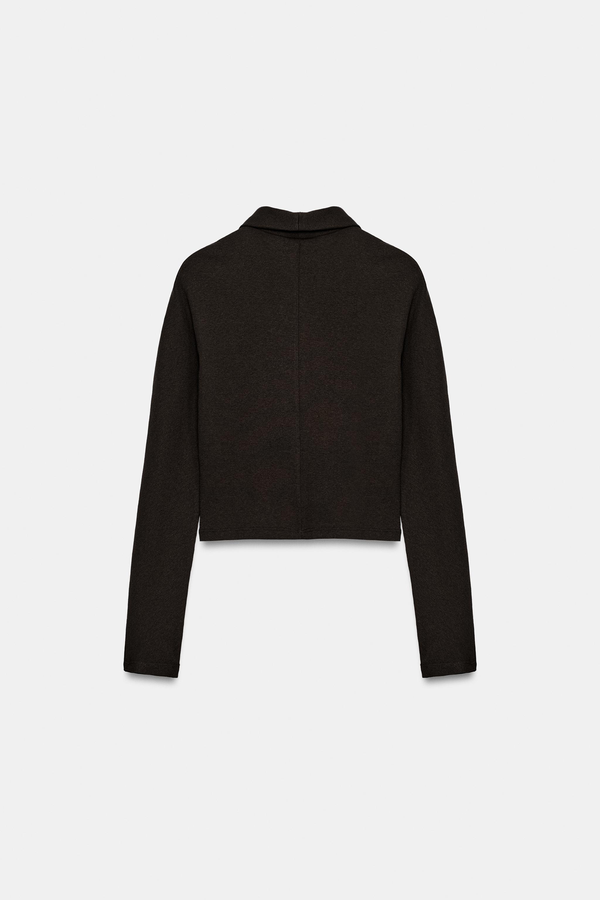 SHORT BUTTON-UP JACKET — Chocolate