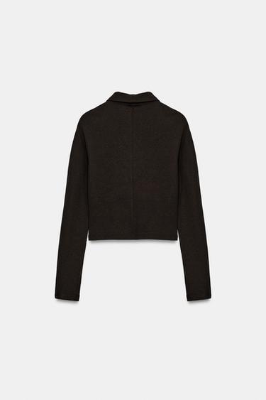 KORT VEST MET KNOPEN - Chocolade van Zara