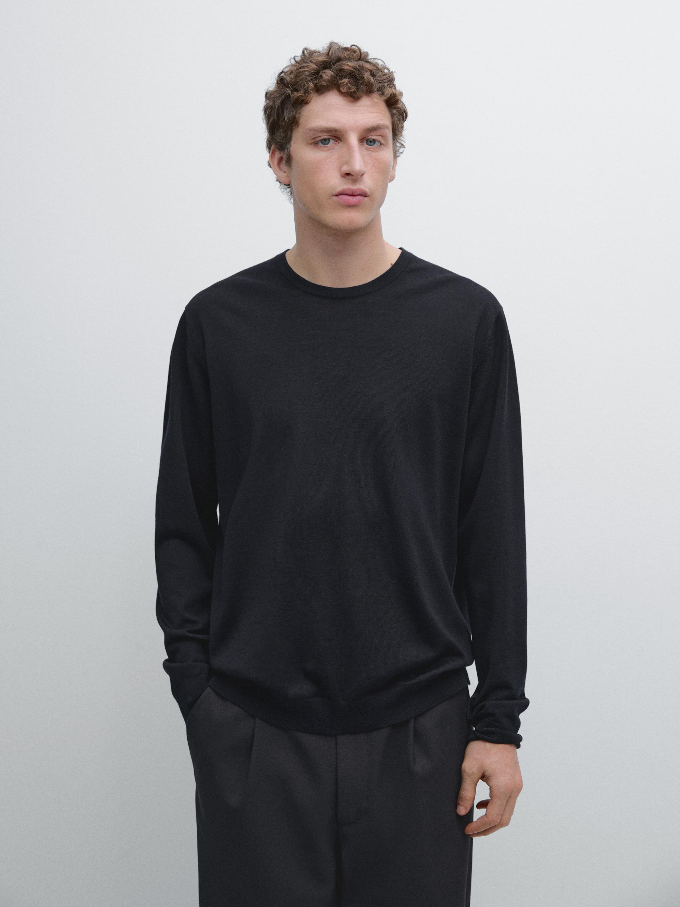 100% merino wool knit sweater