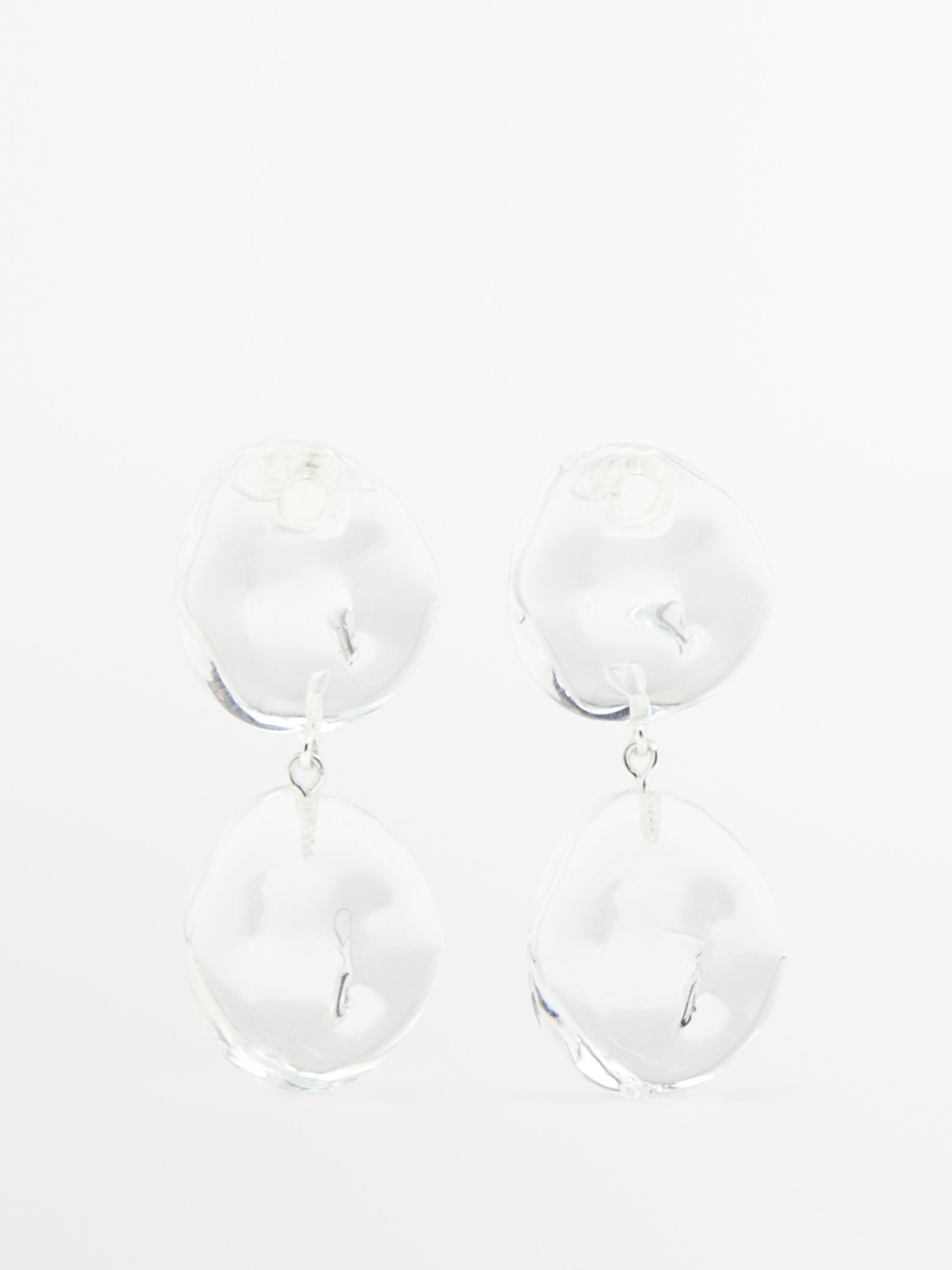 Glass piece earrings
