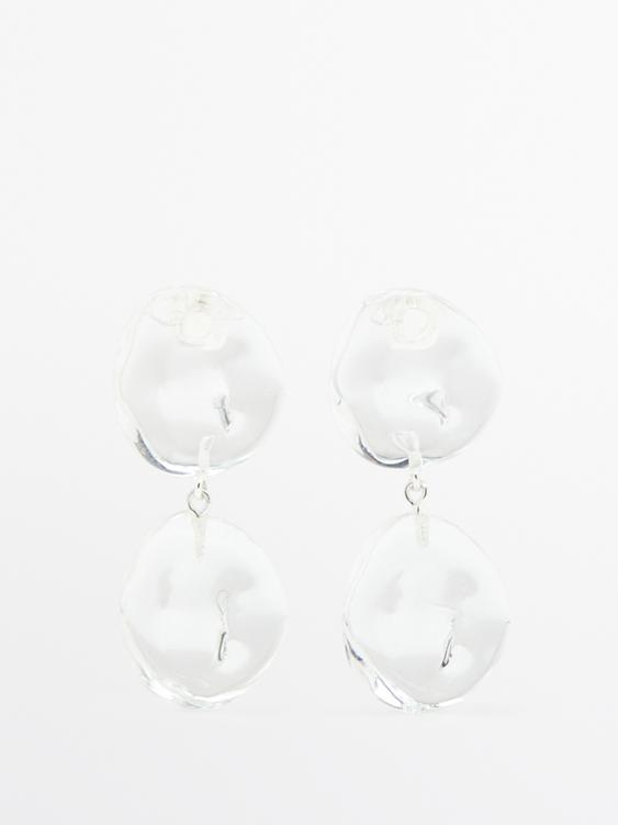 Glass piece earrings from Zara - $100