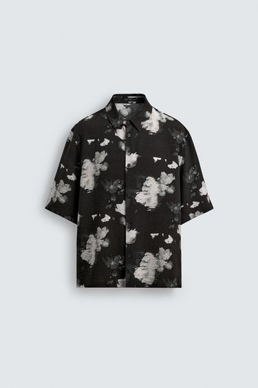 FLORAL PRINT FLOWING SHIRT - Black by Zara