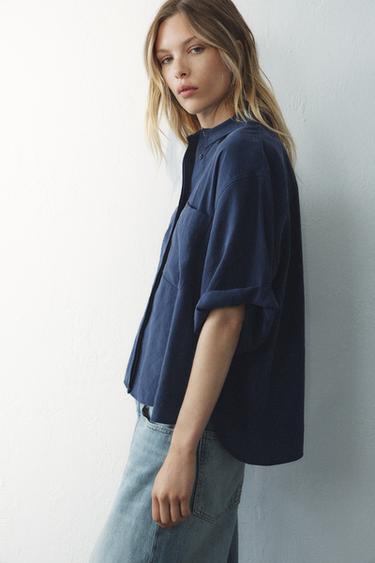 CAMISA FLUIDA - Marino de Zara