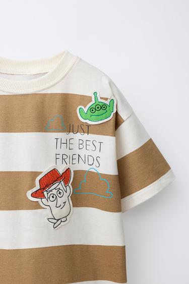 TOY STORY © DISNEY PIXAR STRIPED PATCH T-SHIRT - Light brown by Zara - Image 2