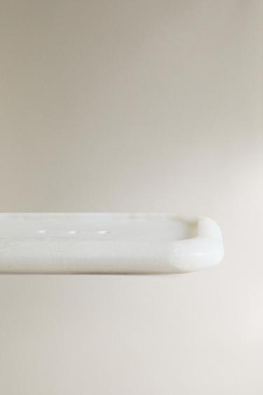 WHITE MARBLE BATHROOM SOAP DISH - white by Zara - Image 3
