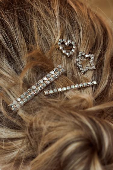 LOT DE 4 BARRETTES BRILLANTES - Doré de Zara - Image 3