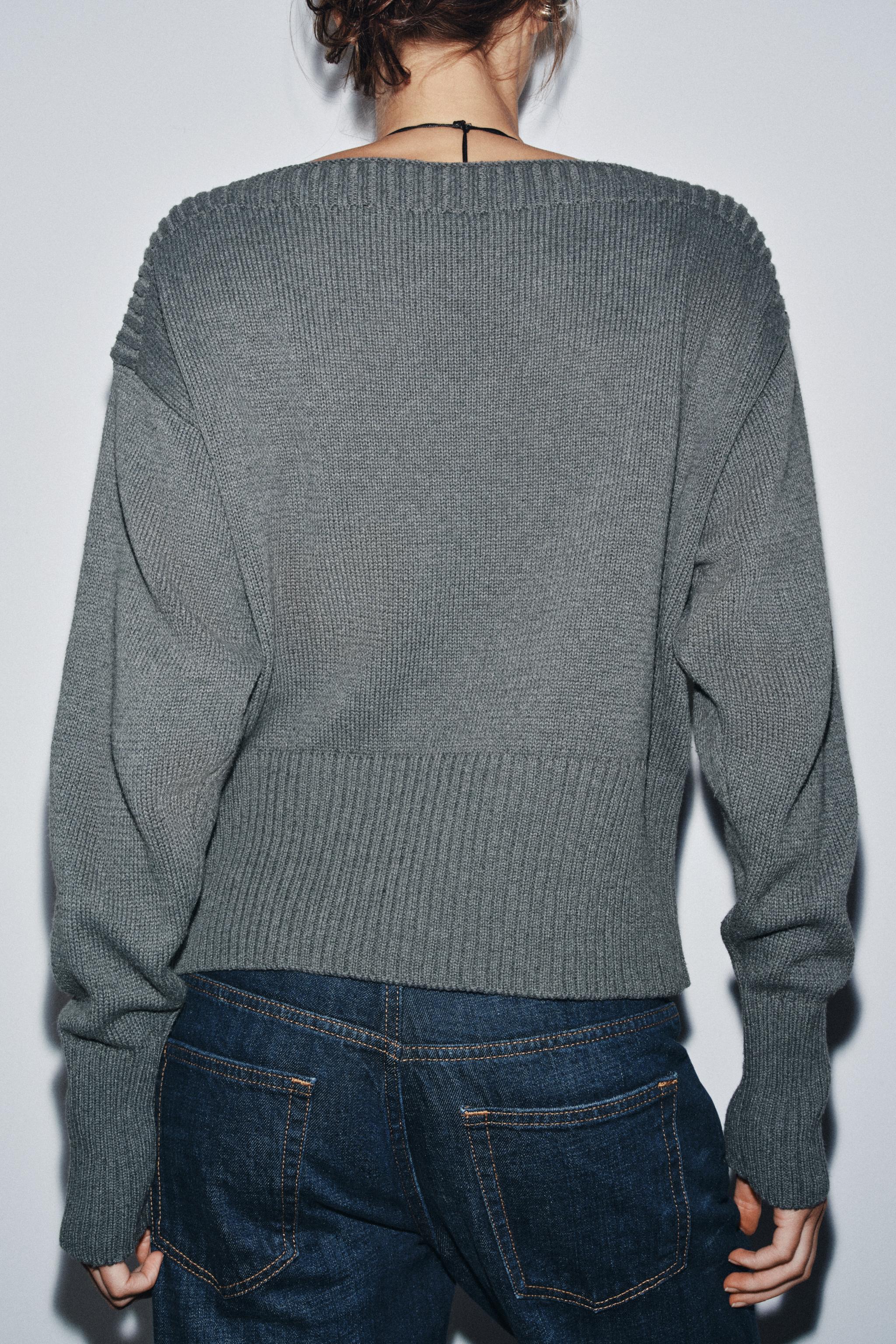 BOAT NECK KNIT SWEATER