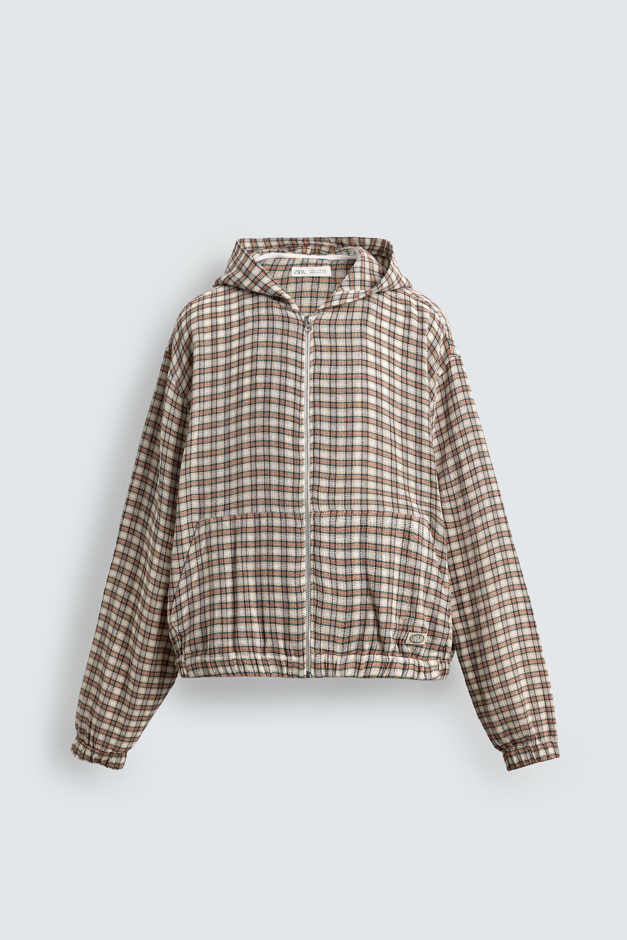 PLAID HOODED OVERSHIRT