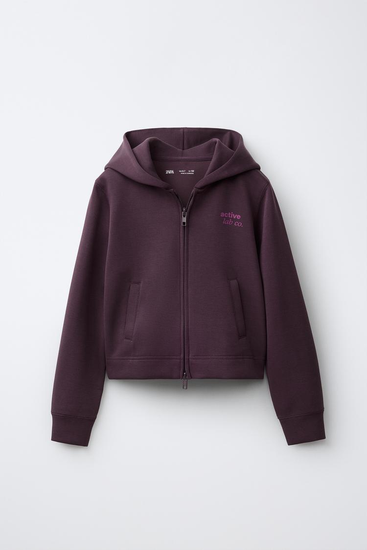 WORKOUT HOODIE JACKET — Eggplant