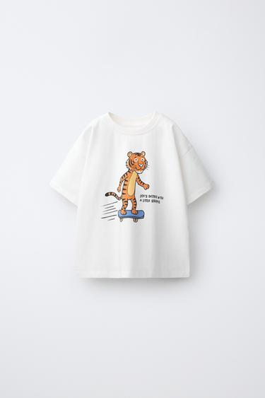 CAMISETA ESTAMPADO - Blanco de Zara - Imagen 0